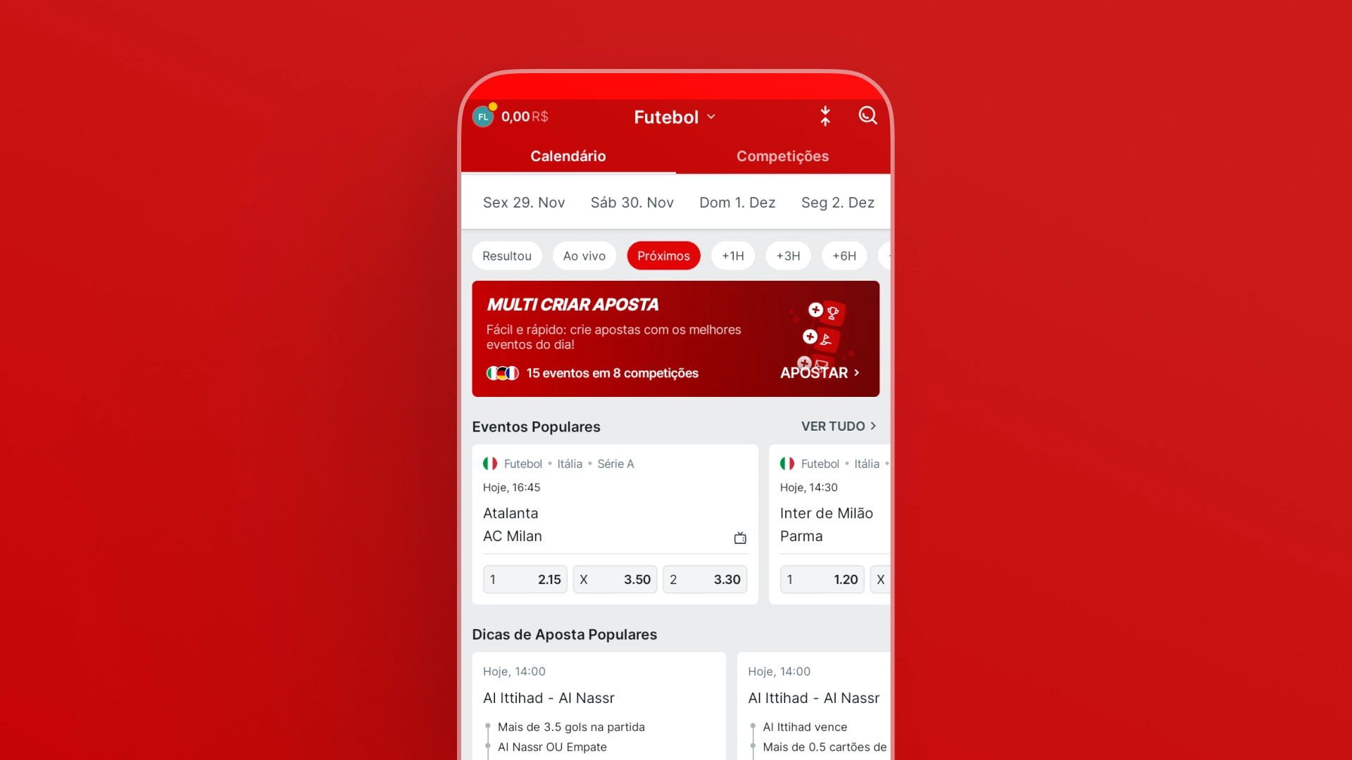 screenshot mobile apostas esportivas superbet