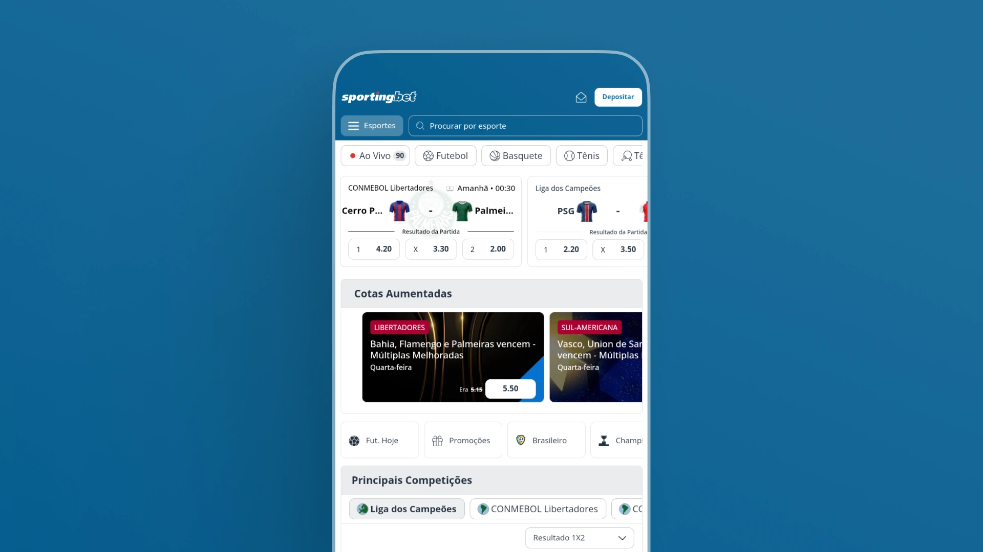 screenshot mobile app sportingbet