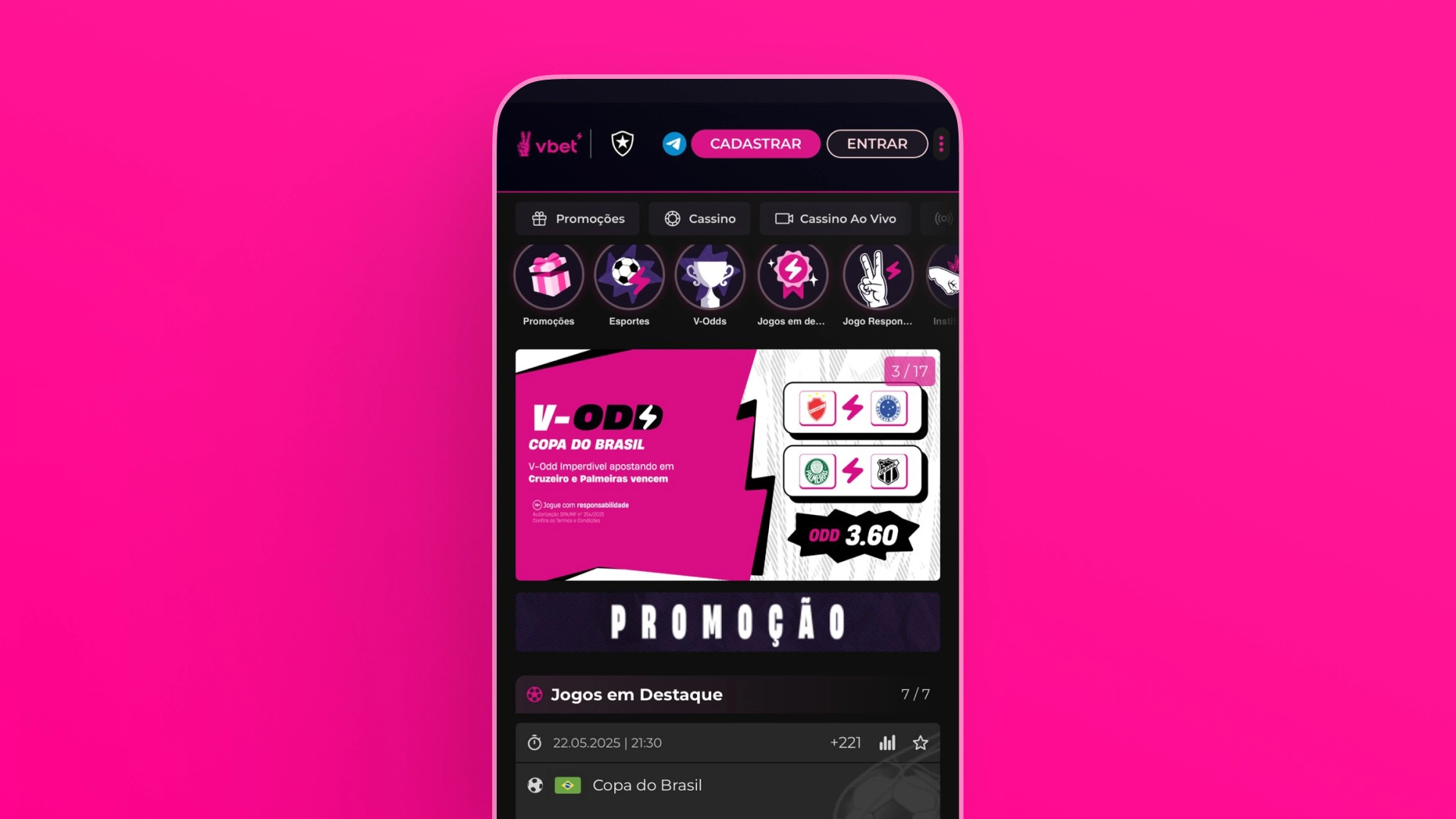 screenshot mobile app vbet