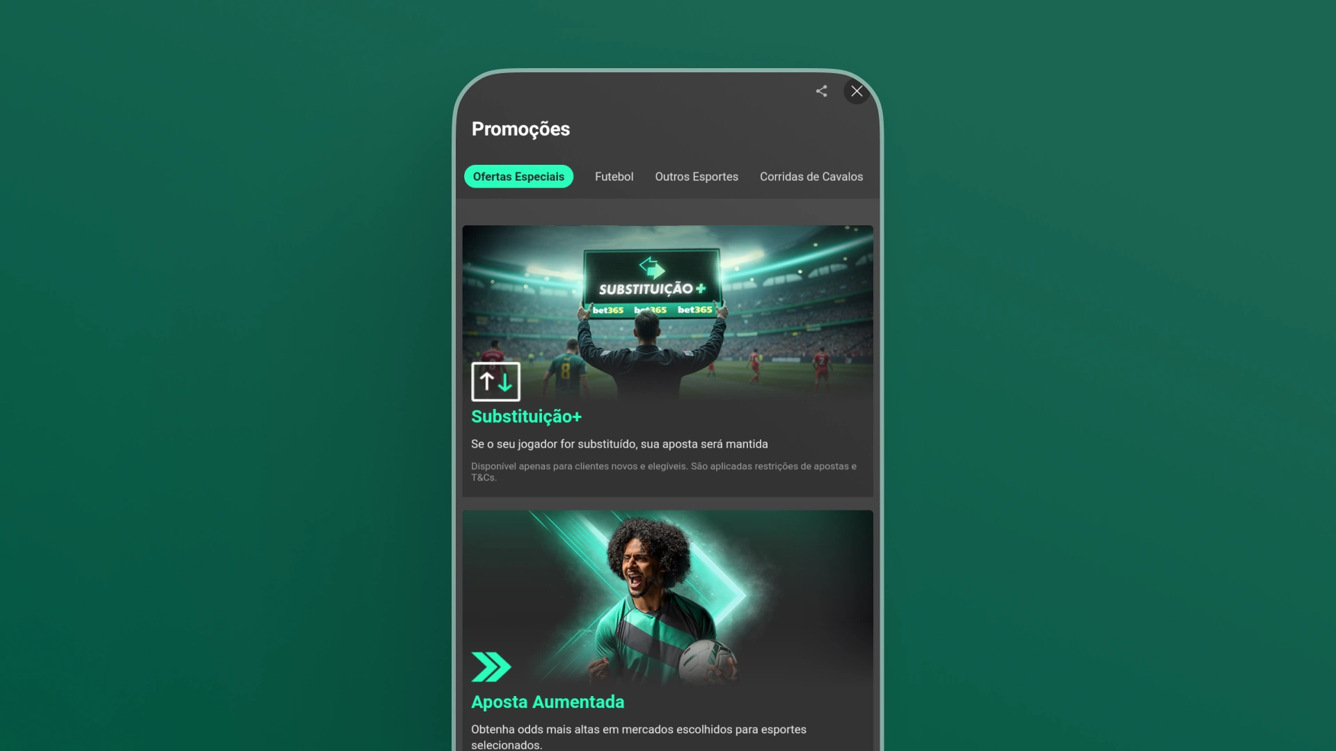 screenshot mobile bonus e promoçoes bet365