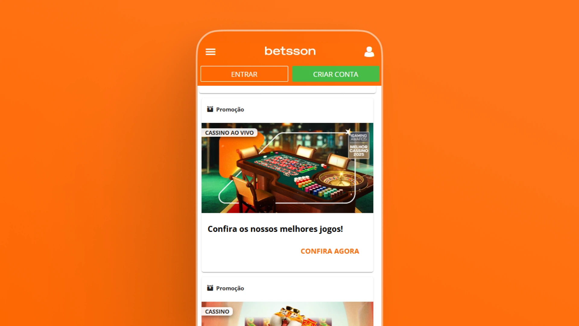 screenshot mobile bonus e promoçoes betsson