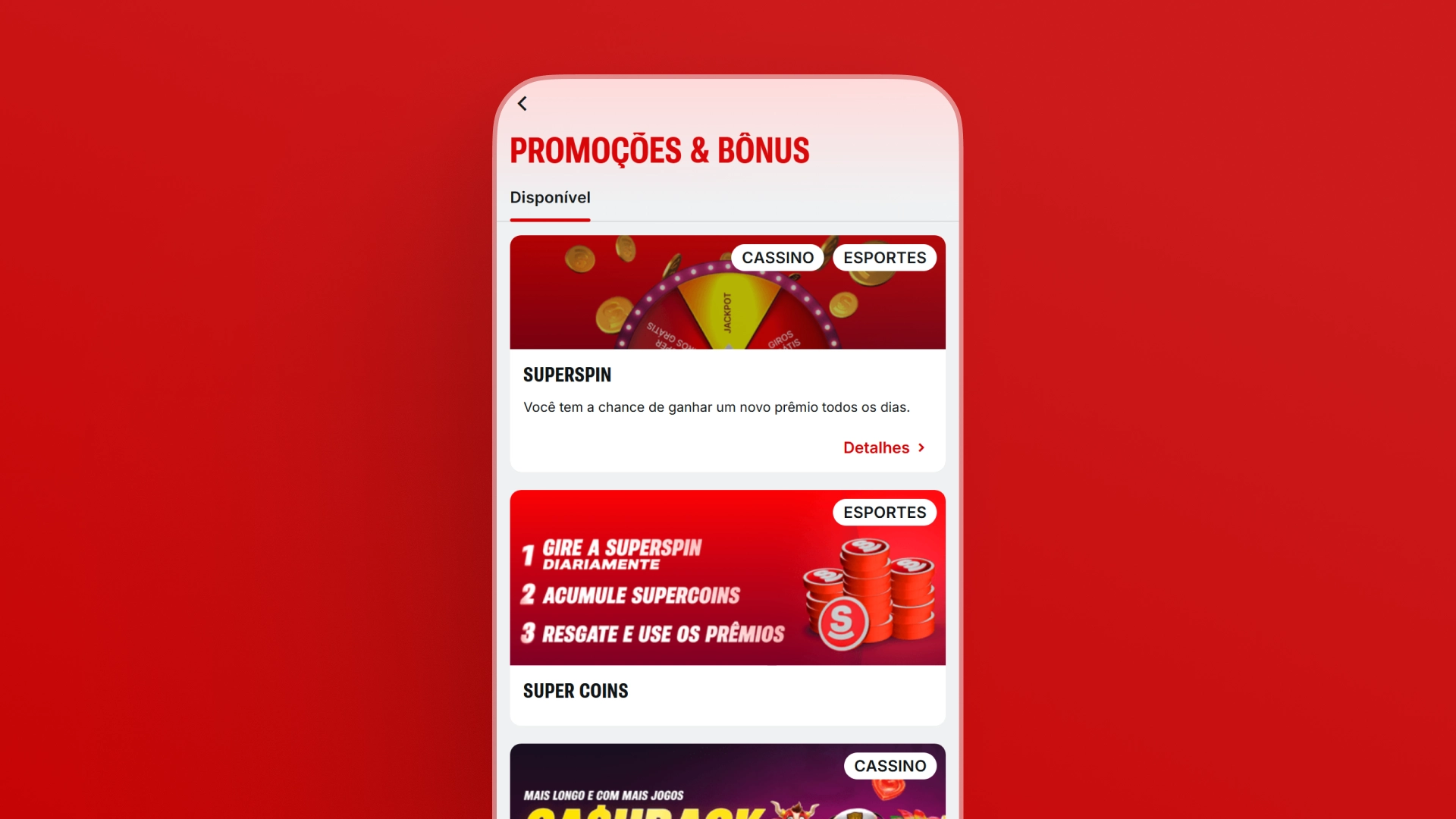 screenshot mobile bonus e promoçoes superbet