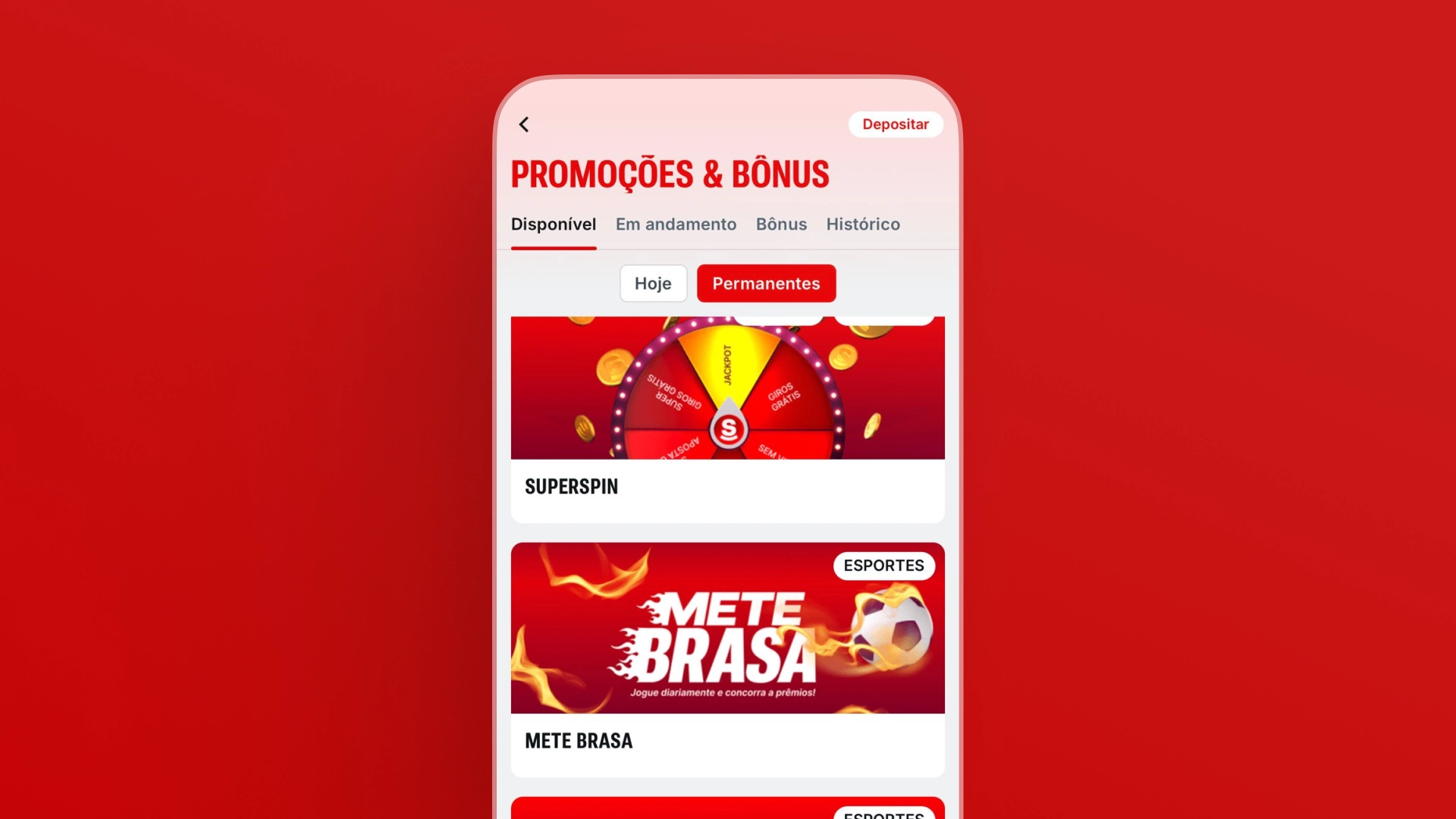screenshot mobile bonus e promoçoes superbet