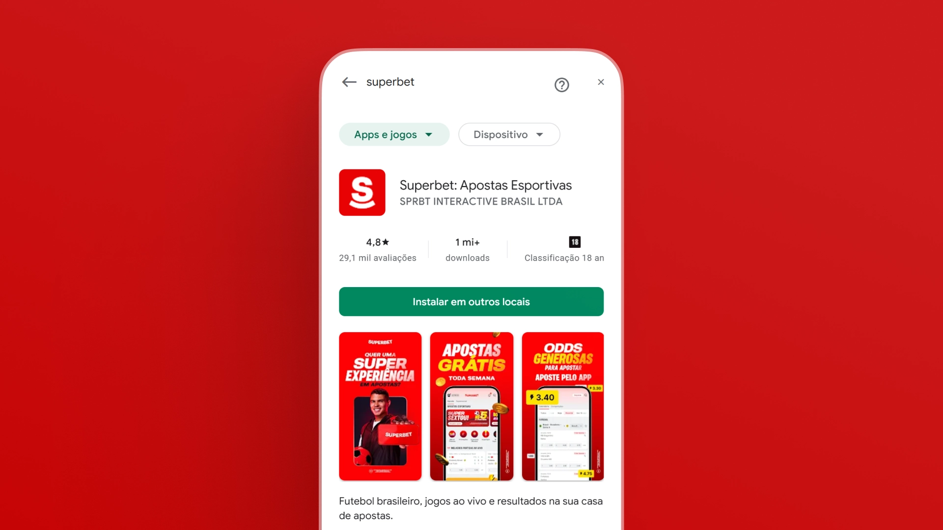 screenshot mobile download app superbet