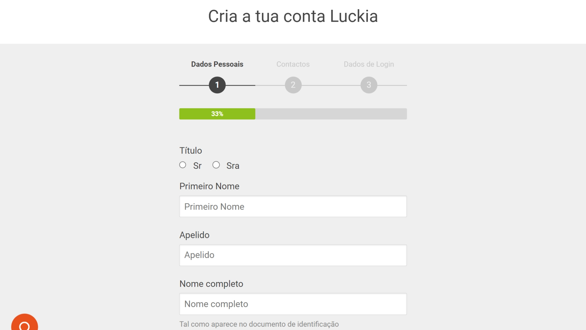 Screenshot registo luckia 1