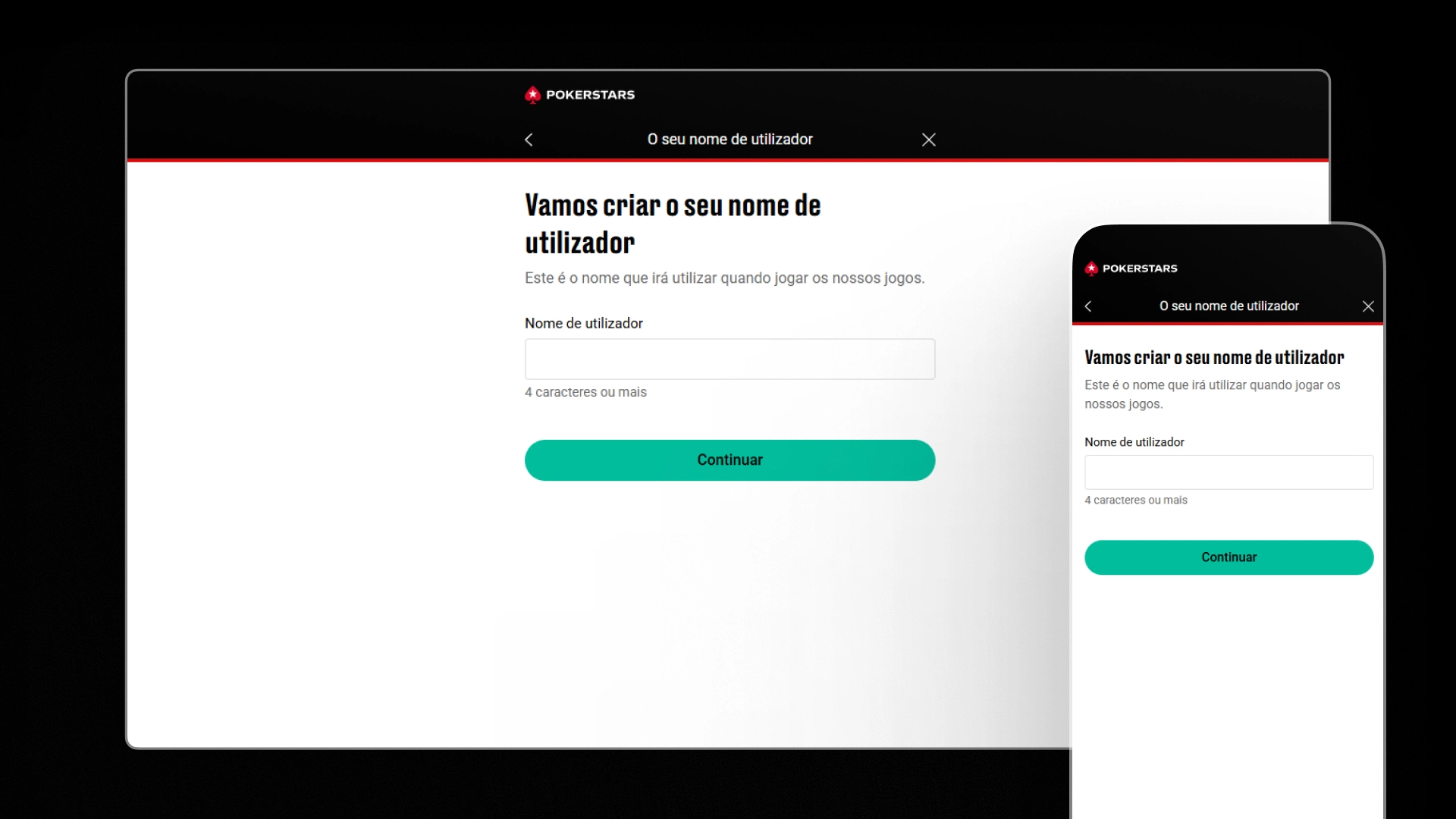 captura de ecrã registro pokestars