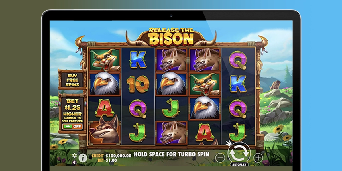 Imagem mostra notebook aberto na página do jogo Release the Bison