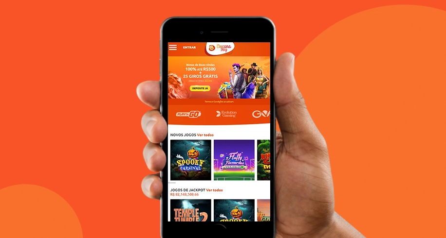 Imagem mostra smartphone aberto na versão mobile da Bacana Play
